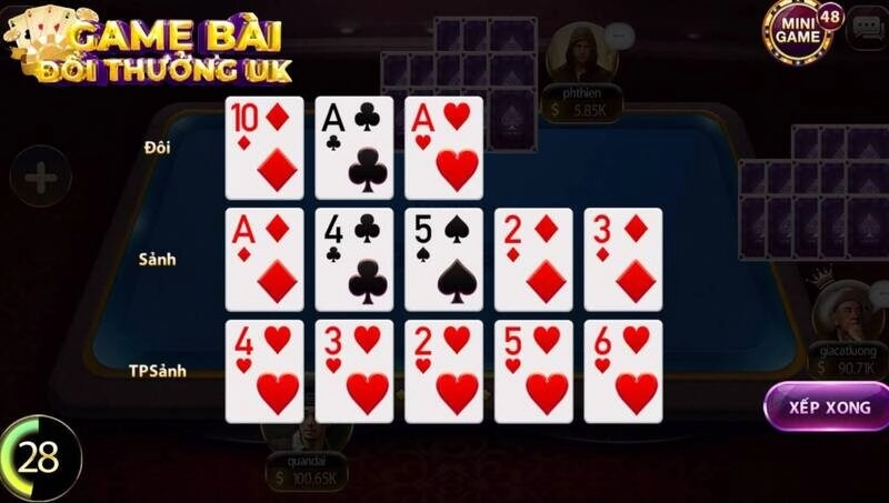 chiến thuật xếp bài Mậu Binh 