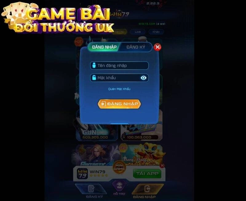 Hướng dẫn đăng nhập tài khoản Win79