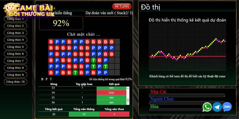 Kết hợp hiệu quả giữa kết quả trên app cùng các chiến thuật chơi